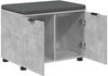 vidaXL Flurbank mit Kissen mit Regal mit Tür Betongrau 60 x 38 x 46 cm 891475 Bild 5