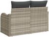 vidaXL Gartensofa mit Kissen Hellgrau 121 x 62 x 69cm Poly-Rattan 42006727 Bild 4