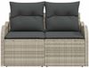 vidaXL Gartensofa mit Kissen Hellgrau 121 x 62 x 69cm Poly-Rattan 42006727 Bild 5