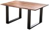 Esstisch Baumkante massiv Akazie nougatfarben 140 x 80 cm schwarz LAURINA 71267430 Bild 2