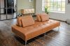 KAWOLA Sofa WIOLO Schlafsofa Daybed Leder cognac 83 x 110 x 240 cm Bild 4