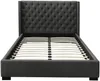 Vente-unique - MASSIMO Bett Stoff Grau - B 203 cm x H 141 cm x L 215 cm Bild 4