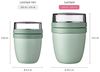 Mepal Lunchbox Lunchpot Ellipse Duo Pack, Nordic White, 2er-Set, Polypropylen (PP), PCTG, Praktisch für unterwegs, modernes Design Bild 3