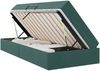 vidaXL Aufbewahrungsbett mit Matratze Dunkelgrün 100 x 200 cm Samt 3399703 Bild 2