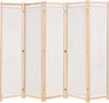 vidaXL 5-teiliger Raumteiler Creme 200 x 170 x 4 cm Stoff 247106 Bild 5