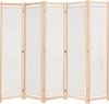 vidaXL 5-teiliger Raumteiler Creme 200 x 170 x 4 cm Stoff 247106 Bild 4