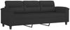 vidaXL 3-tlg. Sofagarnitur mit Kissen Schwarz Mikrofasergewebe 3202359 Bild 4