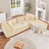 COMHOMA Sofa Big-Sofa, L-förmige Sofa, Couch Ecksofa, Chaiselongue Schlafsofa, mit tiefer Sitzfläche und breiten Armlehnen, Cordstoff Bild 2
