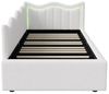 Gdood Polsterbett Doppelbett Daybett Tagesbett LED (Hydraulisch hebbarer Stauraum, Geeignet für Jungen und Mädchen), Mit LED-Beleuchtung, Lattenrost, TeddySamt, 90x200 cm Bild 4