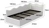 Gdood Polsterbett Doppelbett Daybett Tagesbett LED (Hydraulisch hebbarer Stauraum, Geeignet für Jungen und Mädchen), Mit LED-Beleuchtung, Lattenrost, TeddySamt, 90x200 cm Bild 2