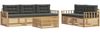 vidaXL Outdoor-Sofagarnitur 6 pcs Weiß und Anthrazit 3390037 Bild 2