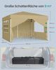 SONGMICS Faltzelt 3 x 3 m, mit Seitenwänden, stabil, tragbar, Pavillon für Garten, Hof, Markt, Sonnenschutz, beige Bild 5