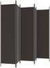 vidaXL 6-tlg. Paravent Braun 300x200 cm Stoff 350191 Bild 5
