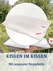 Paradies Kopfkissen Softy Top Duett Plus Bio, Füllung: 100% Polyester, Bezug: 100% Bio-Baumwolle, Seitenschläfer, Rückenschläfer, mit zusätzlicher Außenhülle Bild 4