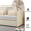 SOFTWEARY Schlafsofa Ausziehbett mit Bettfunktion und Lattenrost, 90x200 cm/180x200 cm, Samt Bild 4