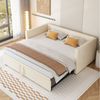 SOFTWEARY Schlafsofa Ausziehbett mit Bettfunktion und Lattenrost, 90x200 cm/180x200 cm, Samt Bild 5
