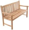 VCM Gartenstuhl 3er Sitzbank Gartenbank Landhausstil Teak Holz (1 St) Bild 2