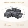 2-Sitzer Sofa mit Hocker B 190 x T 132 x H 84 cm aus Cord mit USB-C Bild 5