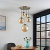 Lindby Hängeleuchte Teeja, Glas Creme IP20, 5 x 15 W LED Bild 3