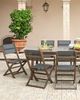 Gartenstuhl 2er Set CESANA Akazienholz Dunkler Holzfarbton Bild 3