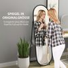 HOMCOM Standspiegel 160 x 40 cm, mit Ständer (Ganzkörperspiegel aus Metall, 1-St, Wandspiegel), für Wohnzimmer, Schlafzimmer, Schwarz Bild 3