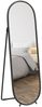 HOMCOM Standspiegel 160 x 40 cm, mit Ständer (Ganzkörperspiegel aus Metall, 1-St, Wandspiegel), für Wohnzimmer, Schlafzimmer, Schwarz Bild 4