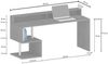 Dmora Schreibtisch Aurigo, linearer Schreibtisch mit Ablagefächern, Mehrzweck-Büroschreibtisch mit Platte, 180x60h93 cm, Weiß Bild 3