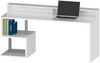 Dmora Schreibtisch Aurigo, linearer Schreibtisch mit Ablagefächern, Mehrzweck-Büroschreibtisch mit Platte, 180x60h93 cm, Weiß Bild 5
