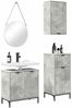 vidaXL Badezimmermöbel Set mit Regal 3 pcs Betongrau Holzwerkstoff 3393106 Bild 3