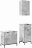 vidaXL Badezimmermöbel Set mit Regal 3 pcs Betongrau Holzwerkstoff 3393106 Bild 2