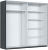 Apothekerschrank Rimini 40x207cm Korbauszug matt Farbe: RAL 3004 purpurrot matt / grau RI-2D14K/40/KARGO Bild 3