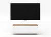 AX LIVING TV Lowboard Loriano 100cm breit Eiche Wotan / weiß Hochglanz Bild 2