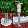 hofstein Pollerleuchte »Bauso« Außenleuchte moderne aus gebürstetem Edelstahl und Glas, Wegeleuchte 50 cm, Gartenlampe mit E27-Fassung, Gartenbeleuchtung IP44 Bild 2