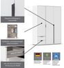 rauch Drehtürenschrank Kleiderschrank Schrank Garderobe Wäscheschrank NAGATA mit Spiegel (in 3 verschiedenen Ausstattungen BASIC/CLASSIC/PREMIUM) und modernen Stangengriffen in Graumetallic TOPSELLER MADE IN GERMANY Bild 3