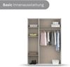 rauch Drehtürenschrank Kleiderschrank Schrank Garderobe Wäscheschrank NAGATA mit Spiegel (in 3 verschiedenen Ausstattungen BASIC/CLASSIC/PREMIUM) und modernen Stangengriffen in Graumetallic TOPSELLER MADE IN GERMANY Bild 4