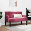 vidaXL Chesterfield Bank Weinrot 112 x 65,5 x 75 cm Samt 42019290 Bild 3