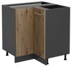 Eckunterschrank R-Line Artisan-Eiche 75.6 cm ohne Arbeitsplatte Vicco Bild 4