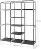 Songmics 'RYG12B' Stoffschrank mit 2 Kleiderstangen, schwarz, 175 x 150 x 45 cm Bild 4