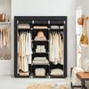 Songmics 'RYG12B' Stoffschrank mit 2 Kleiderstangen, schwarz, 175 x 150 x 45 cm Bild 2