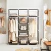 Songmics 'RYG12B' Stoffschrank mit 2 Kleiderstangen, schwarz, 175 x 150 x 45 cm Bild 3