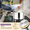 Joyfair Edelstahl Kochtopf 22cm 4,7 L mit Glasdeckel für alle Herdarten Bild 5