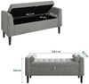 GarveeMore Polsterbank Polsterbank mit Stauraum Flurbank Sitzbank,Samt 118x43x64cm Bild 3