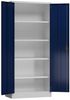 Aktenschrank Metallschrank 2 Türen, 4 Fachböden 180 x 80 x 38 cm lichtgrau/enzianblau Bild 2