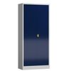Aktenschrank Metallschrank 2 Türen, 4 Fachböden 180 x 80 x 38 cm lichtgrau/enzianblau Bild 3
