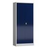 Aktenschrank Metallschrank 2 Türen, 4 Fachböden 180 x 80 x 38 cm lichtgrau/enzianblau Bild 4