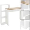ML-DESIGN Schreibtisch Arbeitstisch mit Regal 3 Einlegeböden 2in1 System für Arbeitszimmer, Bürotisch Computertisch PC Tisch Laptoptisch Ablage Regal Homeoffice Bild 3