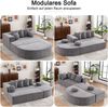 Flieks Sofa, modulares Wolkensofa knochenlos & segmentiert für Wohnzimmer & Schlafzimmer, Chenille, Grau Bild 2
