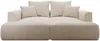 Vente-unique - PINETA Sofa Samt Beige - B 180 cm x H 67 cm x L 230 cm Bild 2