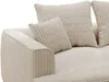 Vente-unique - PINETA Sofa Samt Beige - B 180 cm x H 67 cm x L 230 cm Bild 4