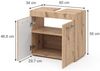 Waschbeckenunterschrank Luna Eiche Wotan 60 x 56 cm Vicco Bild 2